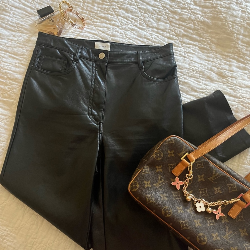 Aritzia Wilfred Melina Leather Pants